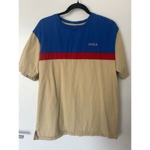 Barcelona FCB Men's Logo Graphic Soccer T-shirt Size Large multi-color crew neck